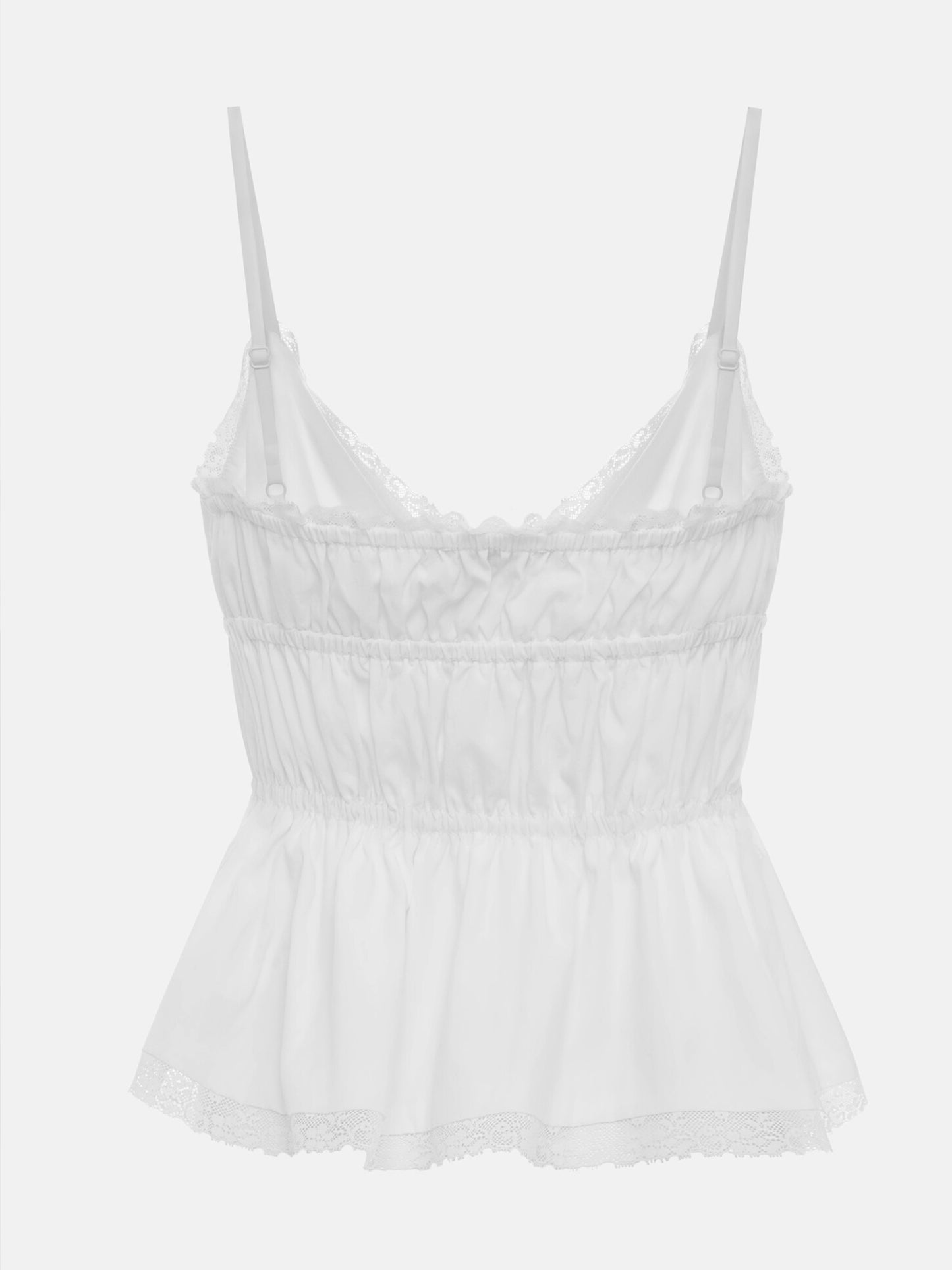Women's Lace Trim Strappy Top With Bows At The Front
