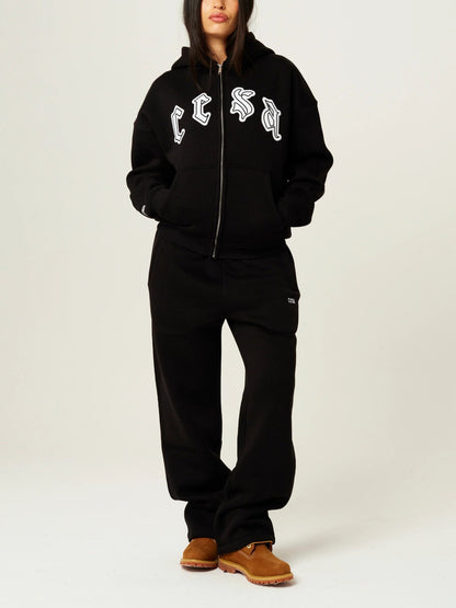 Couple Fashion Print Zip-Up Hoodie