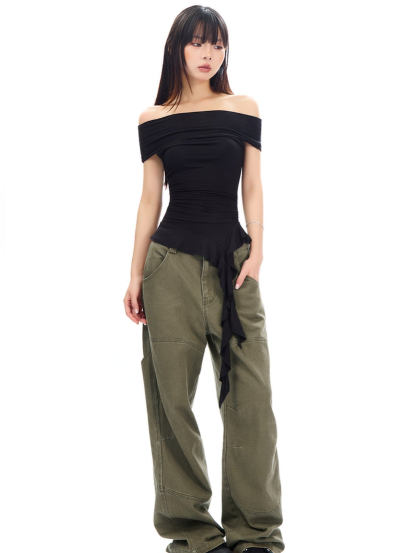 Summer New Clavicle Skirt High Waist Tops For Women