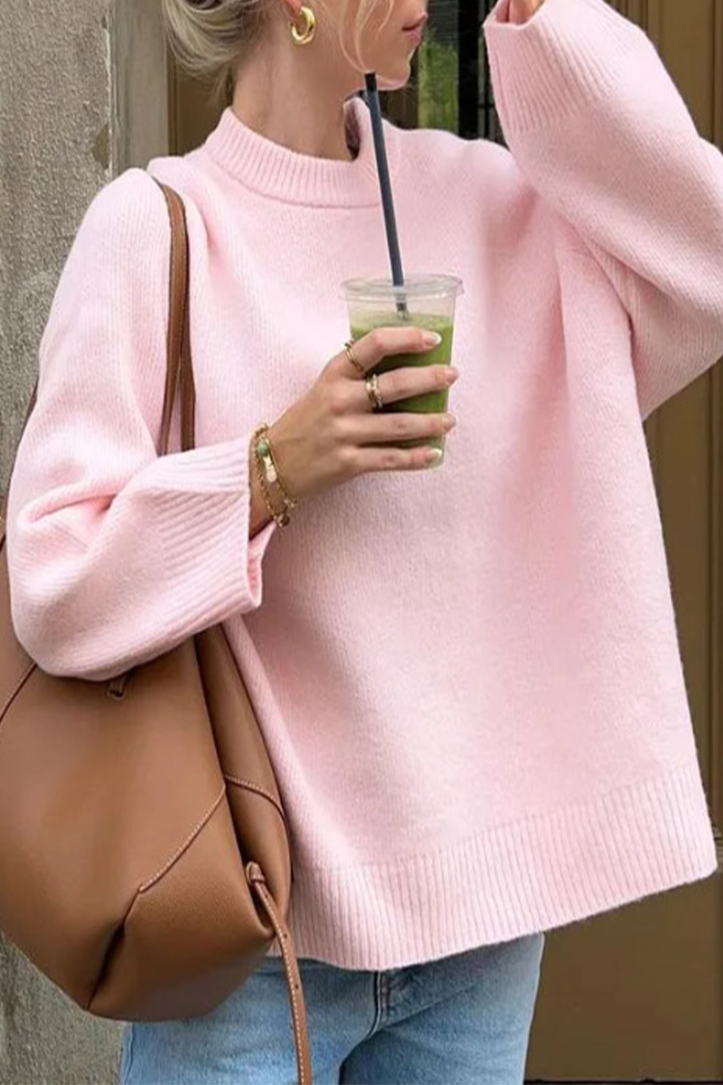 Women's New Winter Sweet Round Neck Casual Pullover Sweater