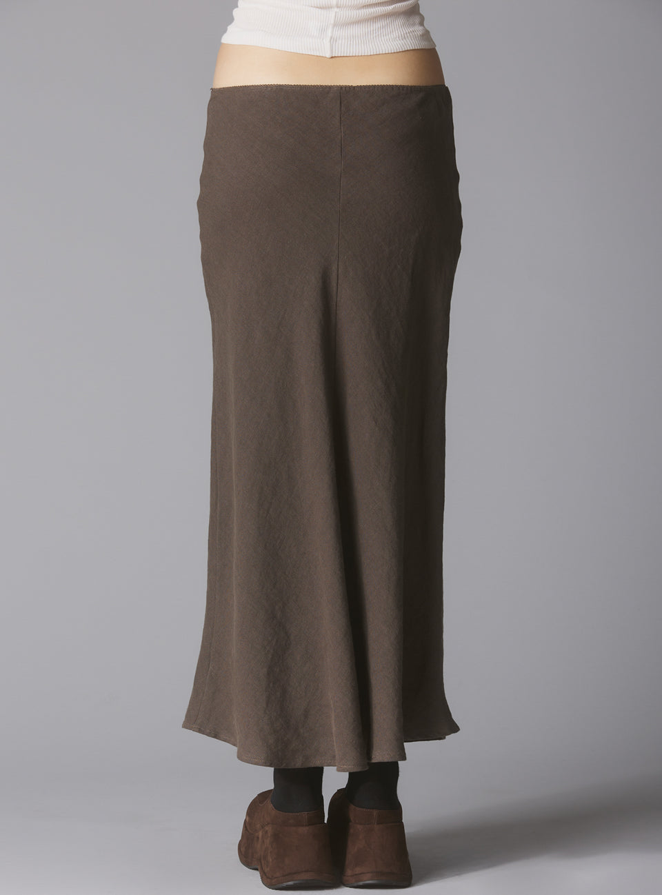 Women's Coffee Color Simple Hip Skirt